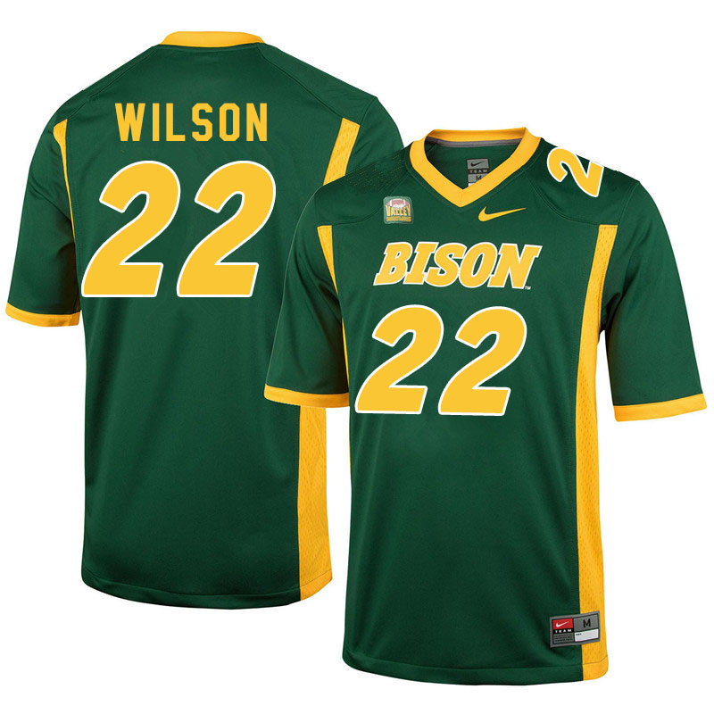 Men #22 Seth Wilson North Dakota State Bison College Football Jerseys Sale-Green